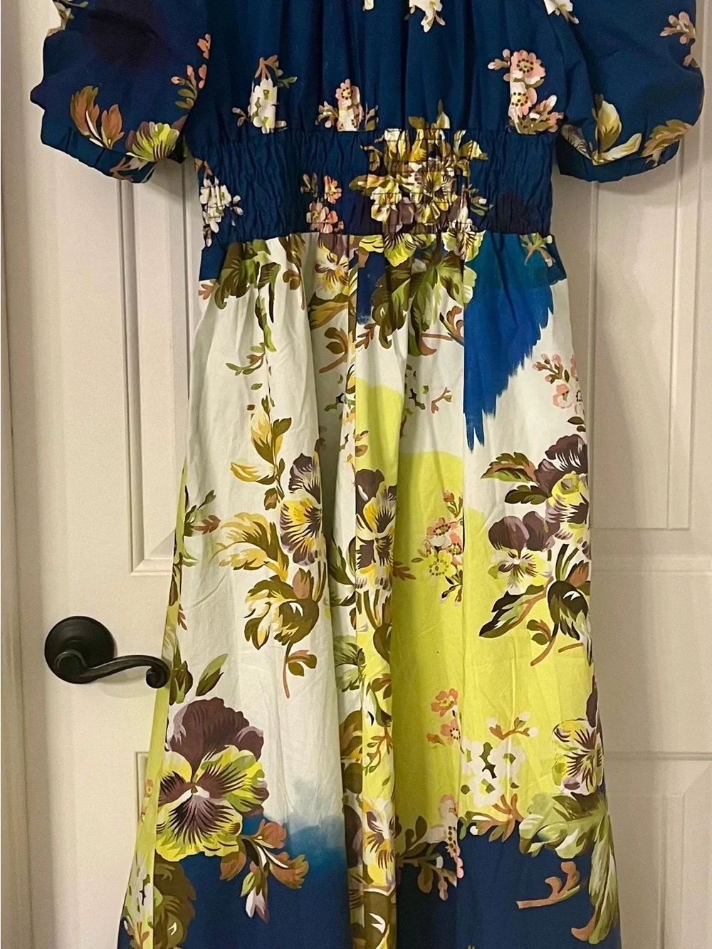 Maeve Maxi Dress in Blue, Yellow and White Floral Print - Picture 6 of 8